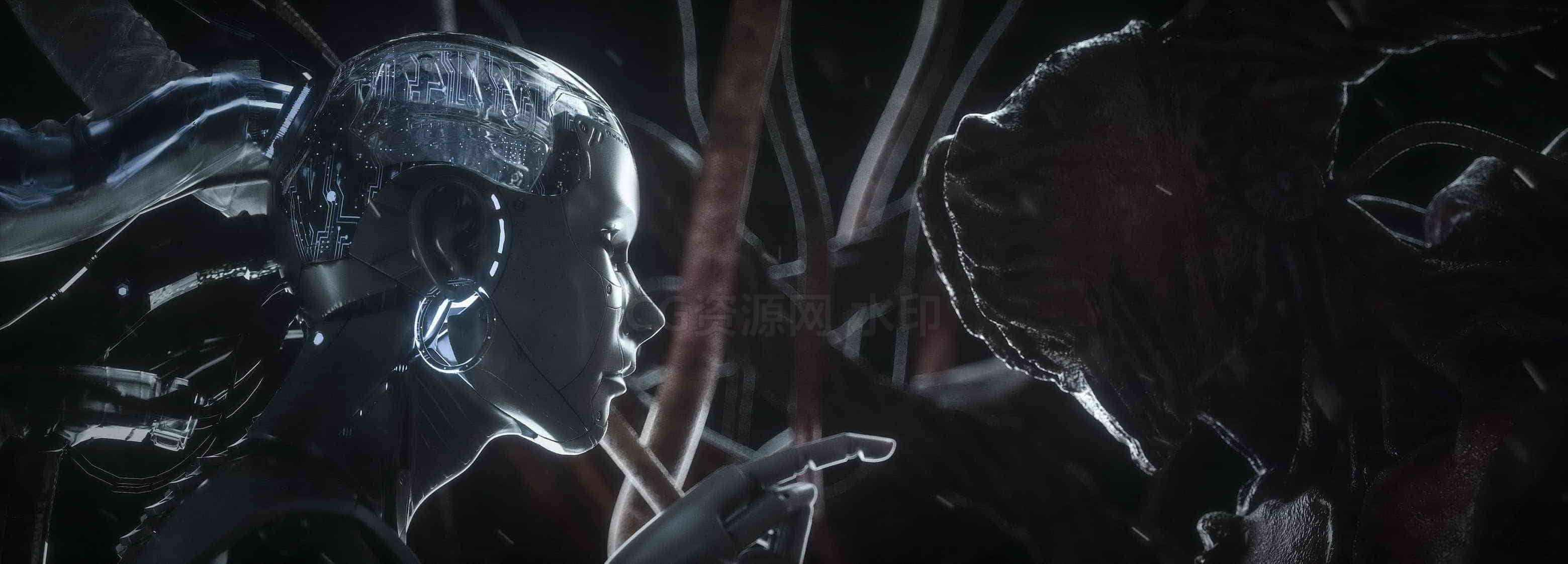C4D模型B107-172_女性机器人场景-B站/公众号:特效向