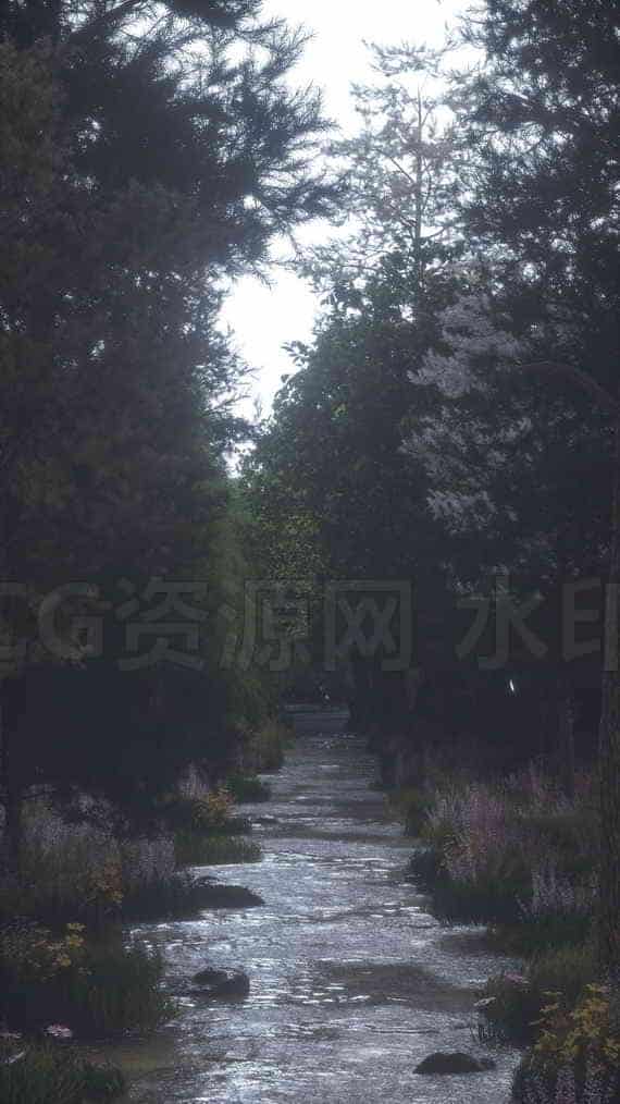 C4D模型B120-193_森林小河-B站/公众号:特效向