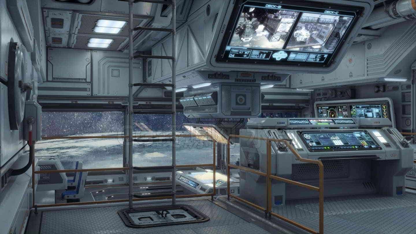 C4D模型B138-227_科幻飞船操控中心01-B站/公众号:特效向