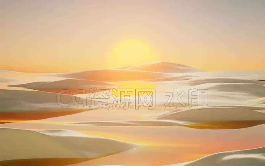 C4D模型B175-287_室内沙漠场景-B站/公众号:特效向
