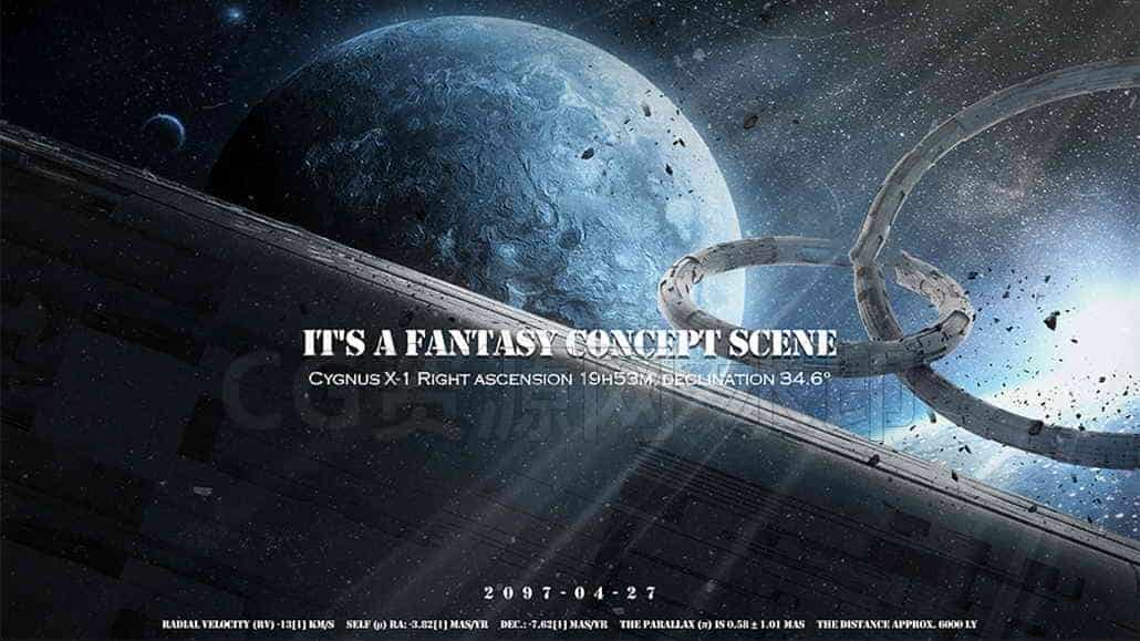 C4D模型B245-科幻宇宙-B站/公众号:特效向