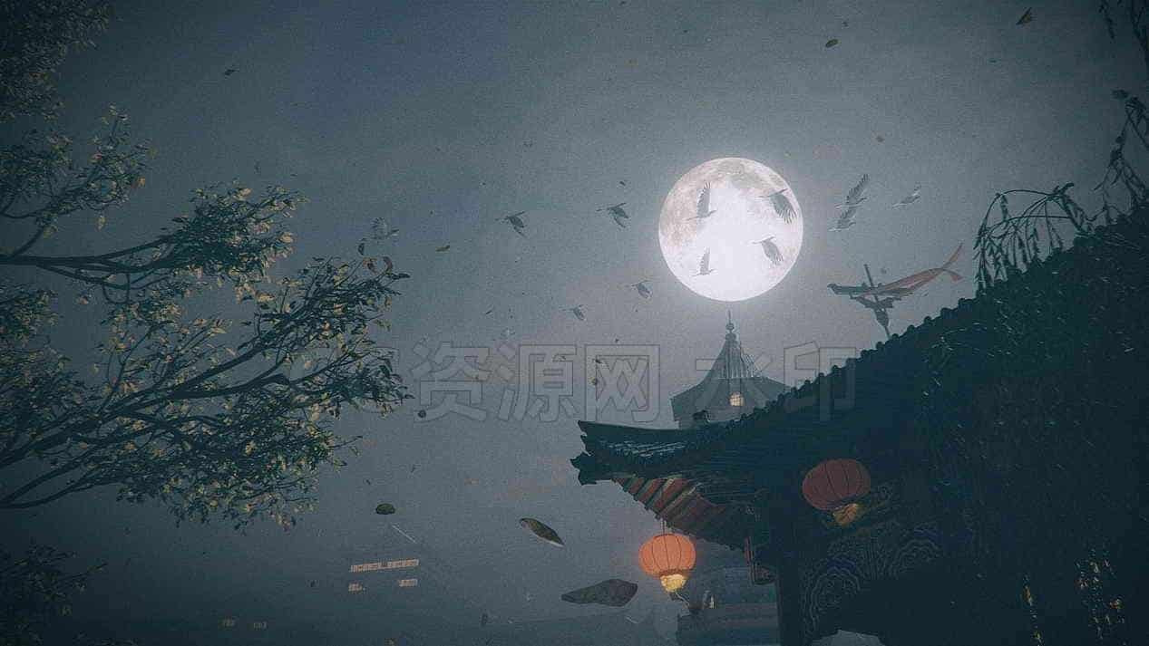 C4D模型B265-南雁北飞工程-B站/公众号:特效向