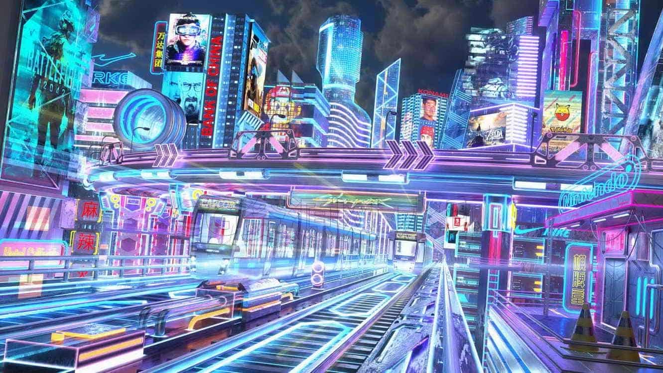 C4D模型B276-赛博朋克场景-B站/公众号:特效向