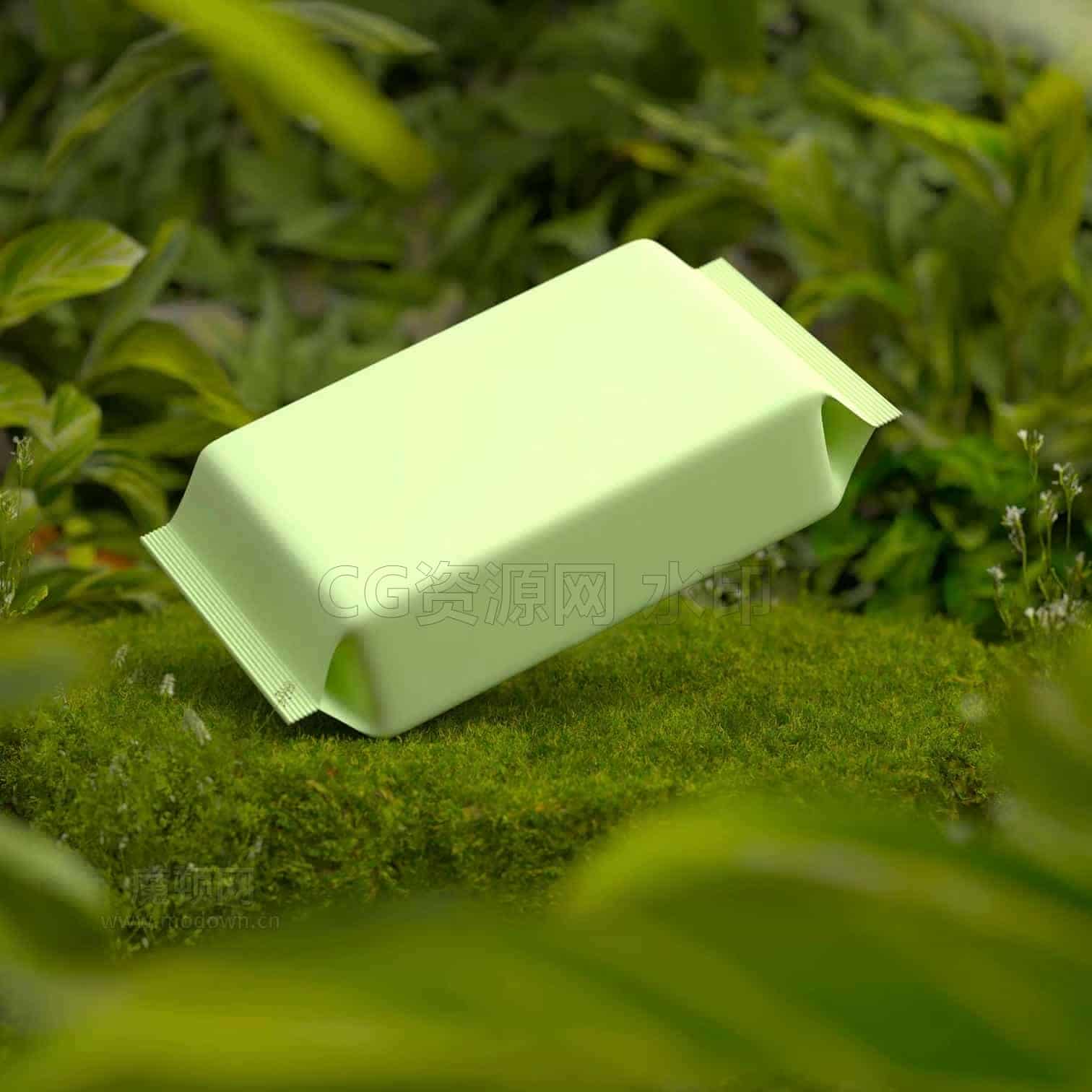 C4DA-124-湿纸巾-植物场景-C4D模型A室内-家居-办公-B站/公众号:特效向