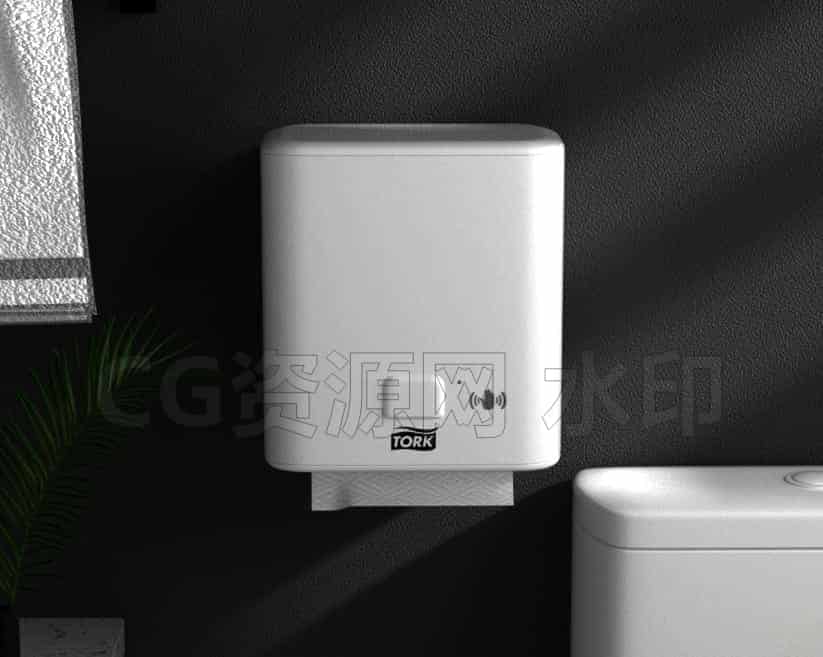C4DA-133-卫生间-纸巾盒-oc工程-C4D模型A室内-家居-办公-B站/公众号:特效向