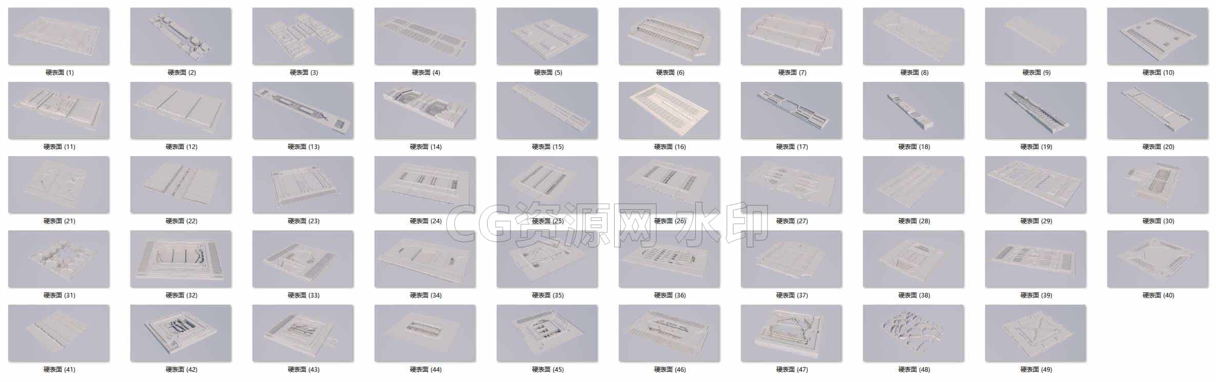 C4DC-024-50个-硬表面-科幻地面-模型-C4D模型A科幻-武器-工业-B站/公众号:特效向