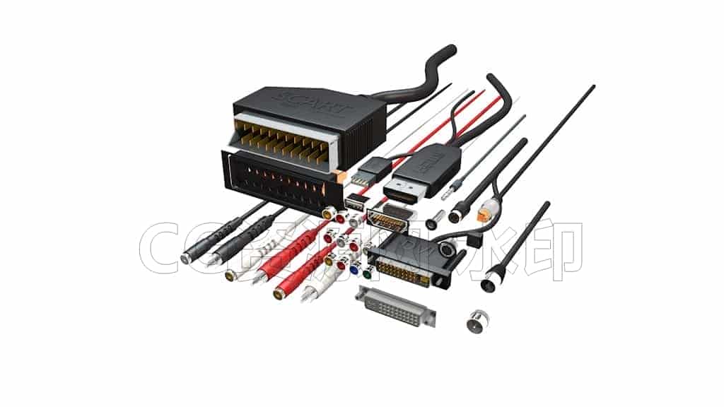C4DF-036-电源线-线路接头-连接线-C4D模型A数码-电器-设备-B站/公众号:特效向