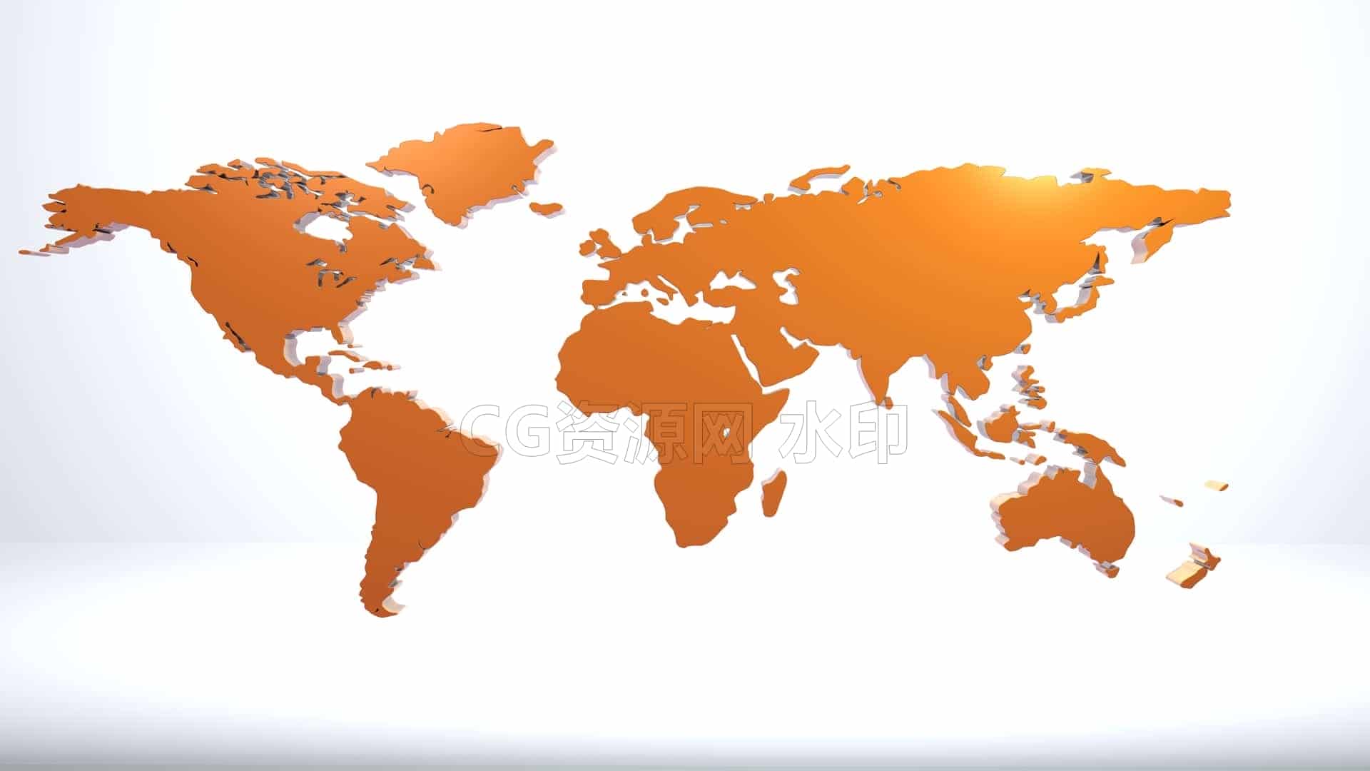 C4DI-029-世界地图-C4D模型A节日-动画-图标-B站/公众号:特效向