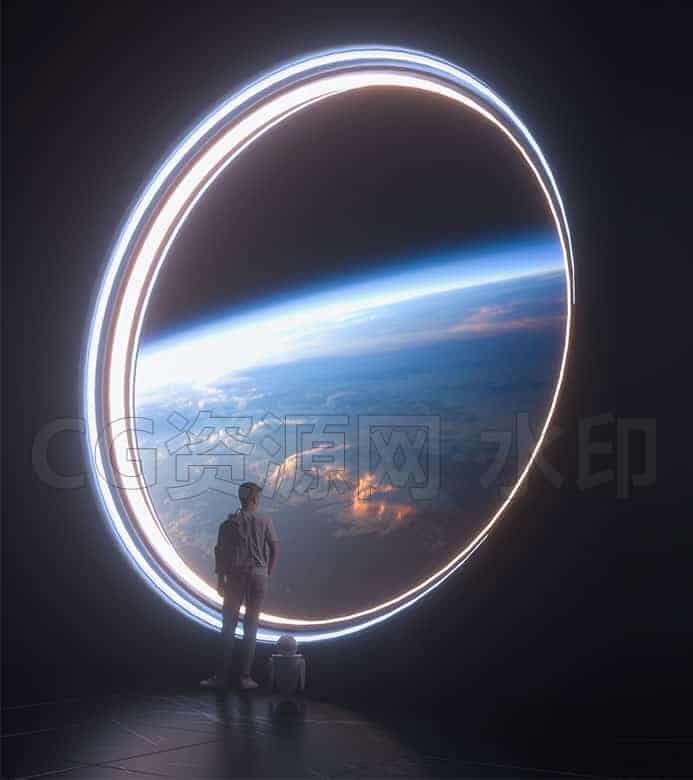C4D模型B310-OC067-宇宙太空-B站/公众号:特效向