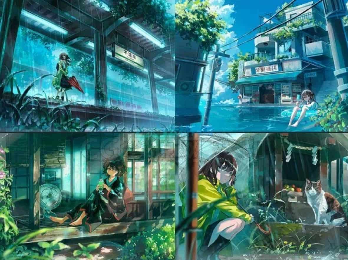 Coloso教程-动漫风格背景设计课程插画-B站/公众号:特效向