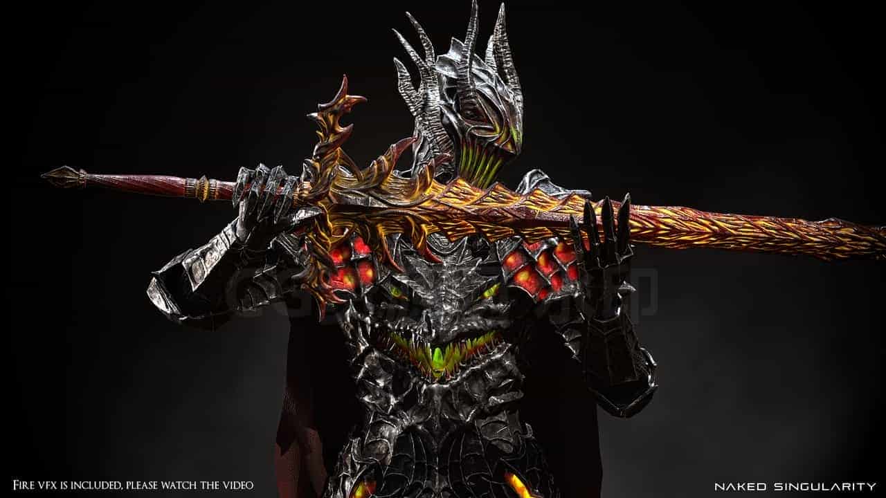 Dark fantasy Dragon Knight黑暗幻想龙骑士【UE5模型】-B站/公众号:特效向