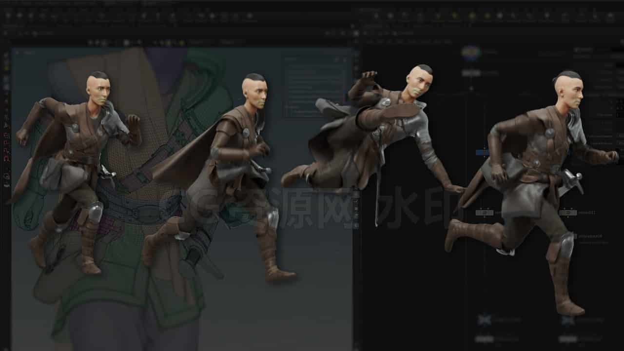 Houdini产品级动态布料解算Dynamic cloth simulation for production-B站/公众号:特效向