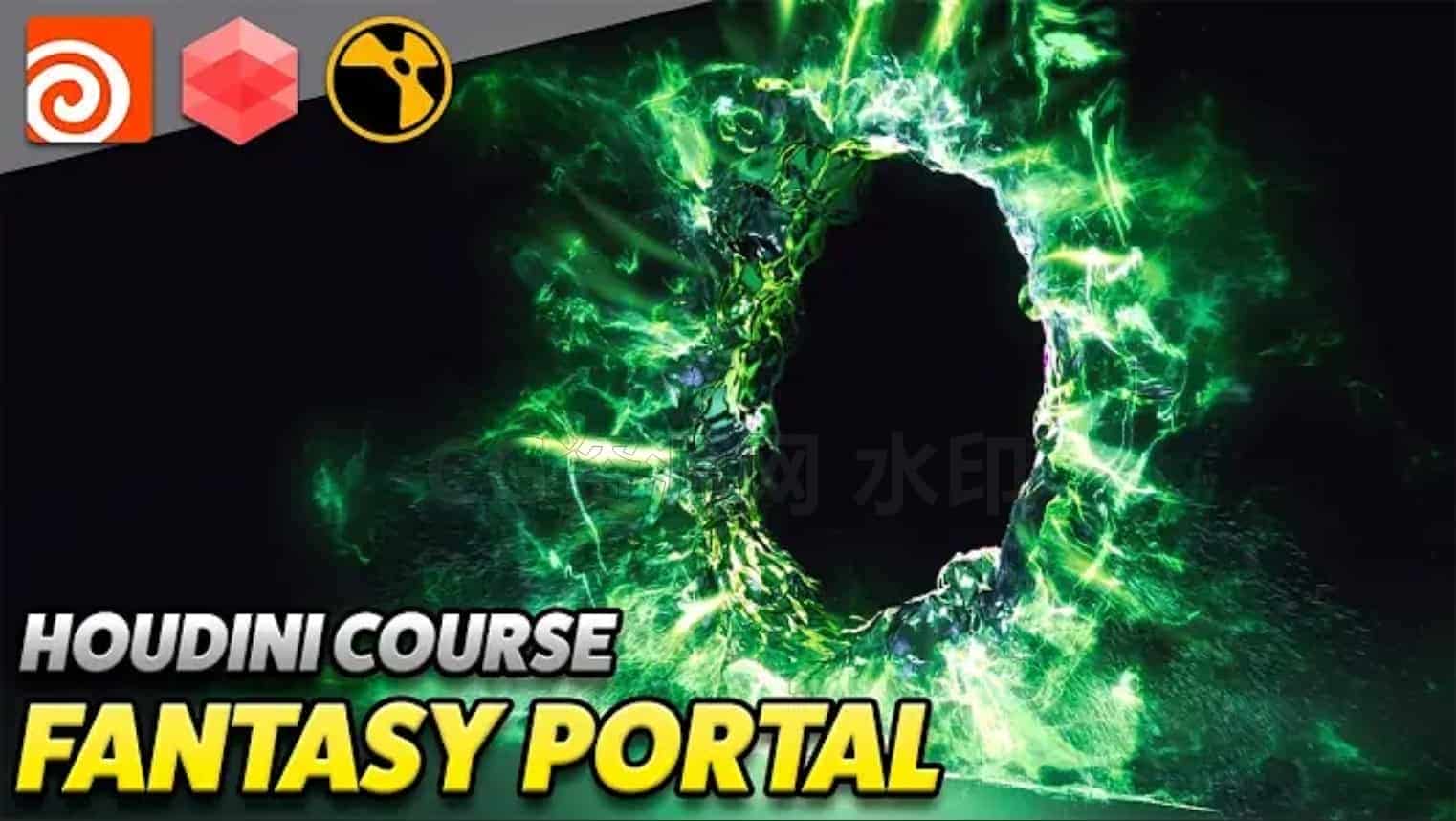 Houdini幻想传送门效果教程-Fantasy Portal VFX Tutorial - Houdini Redshift and Nuke-B站/公众号:特效向