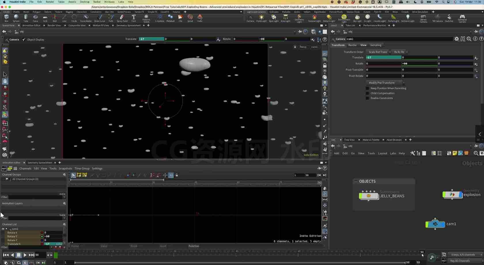 图片[2]-Houdini和MOPs中的高级程序糖果爆炸hip工程 Jelly Beans Explosion: Advanced ...