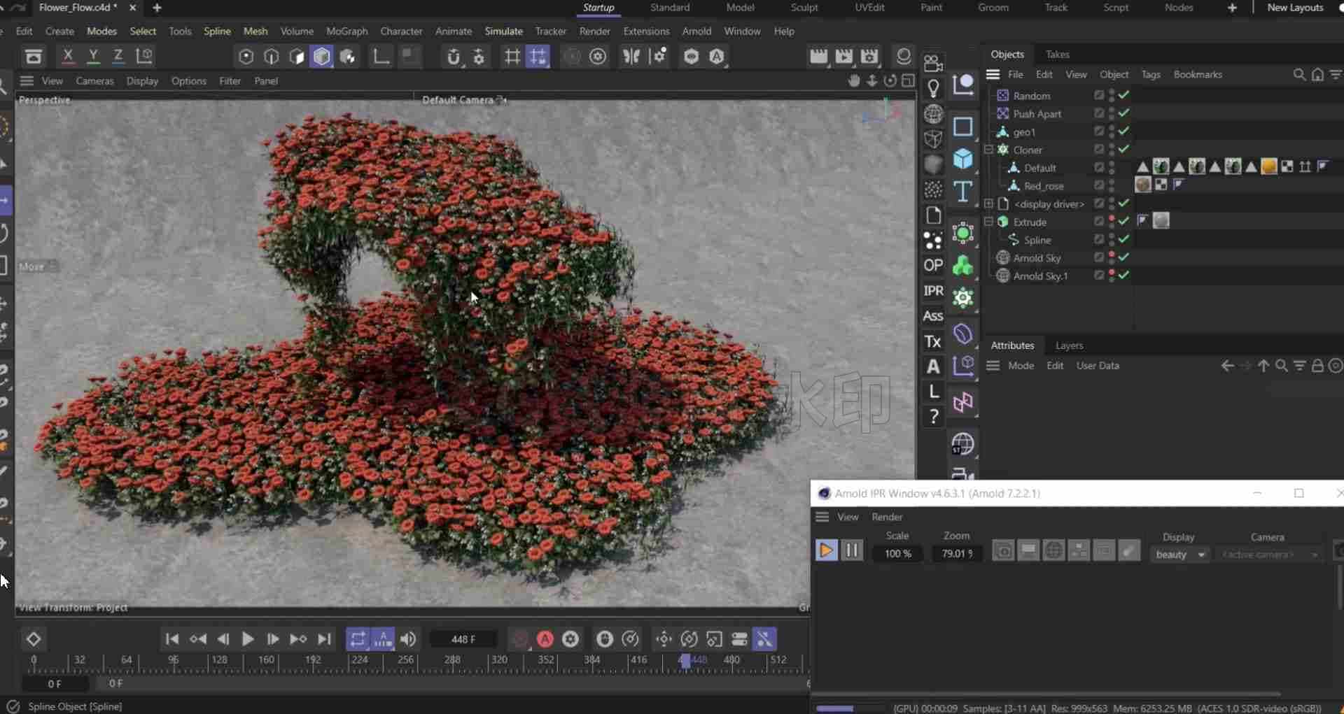 图片[4]-Houdini19.5创建漂浮的流体花朵【项目文件】保密-B站/公众号:特效向