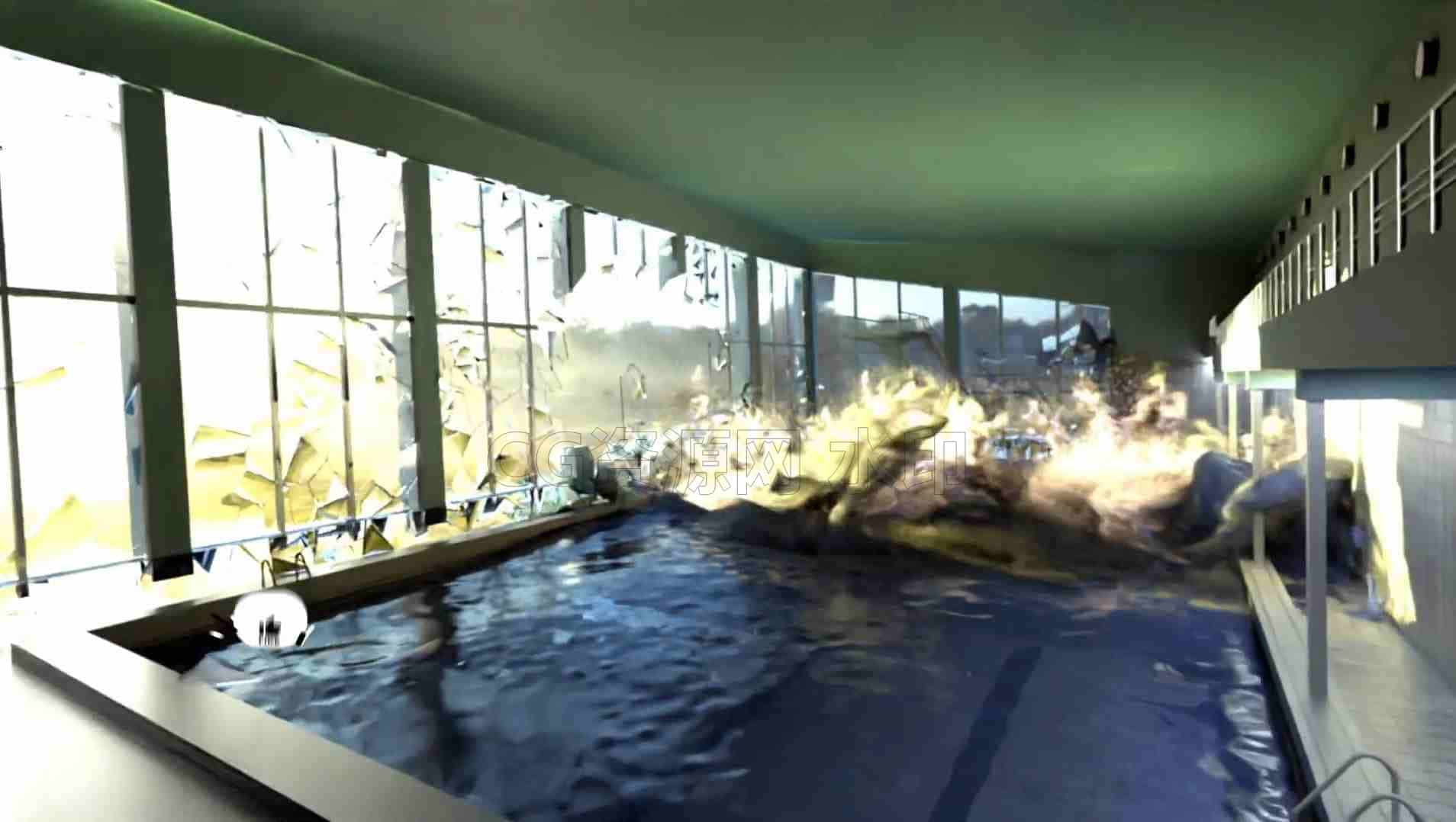 Houdini19水池翻转流体动画Fx臀部hip文件icluded-B站/公众号:特效向