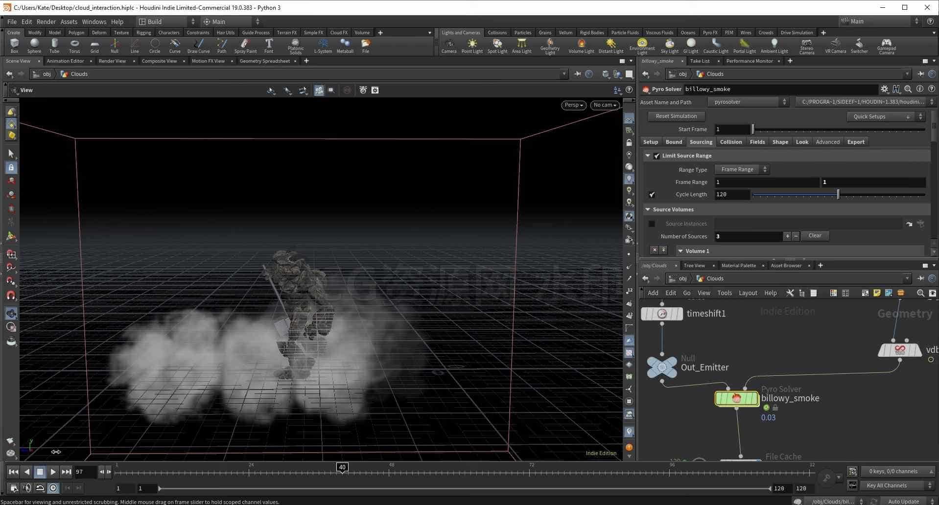图片[4]-Houdini19物体与Pyro碰撞云交互hip工程-B站/公众号:特效向
