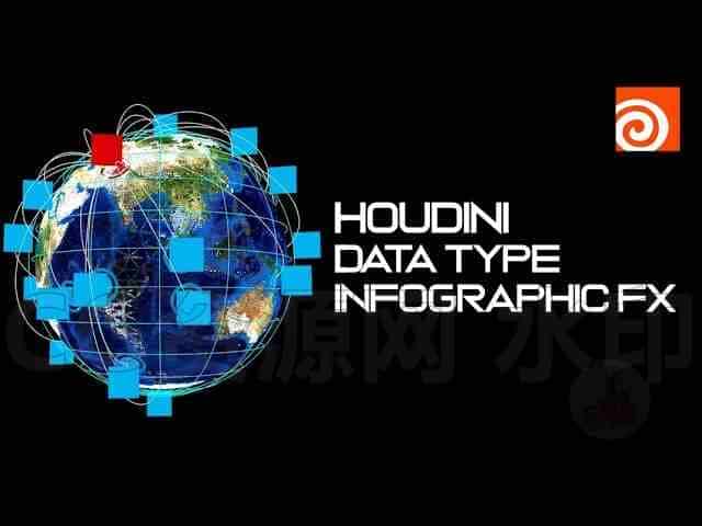 Houdini地球仪数据连接线工程globe Data Connect-B站/公众号:特效向