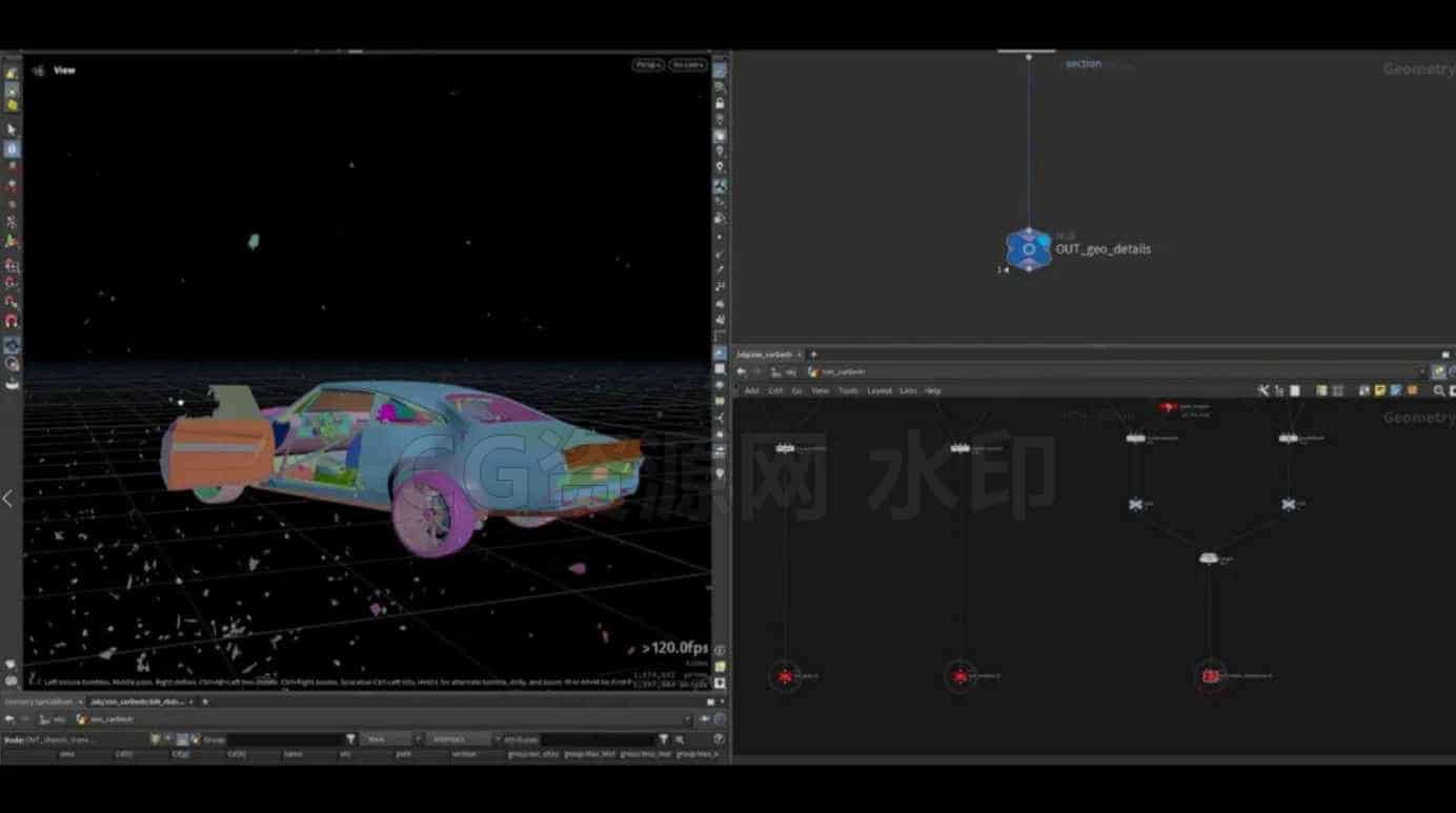 图片[2]-Houdini汽车碰撞毁The CarFX – Houdini Car Destruction-B站/公众号:特效向