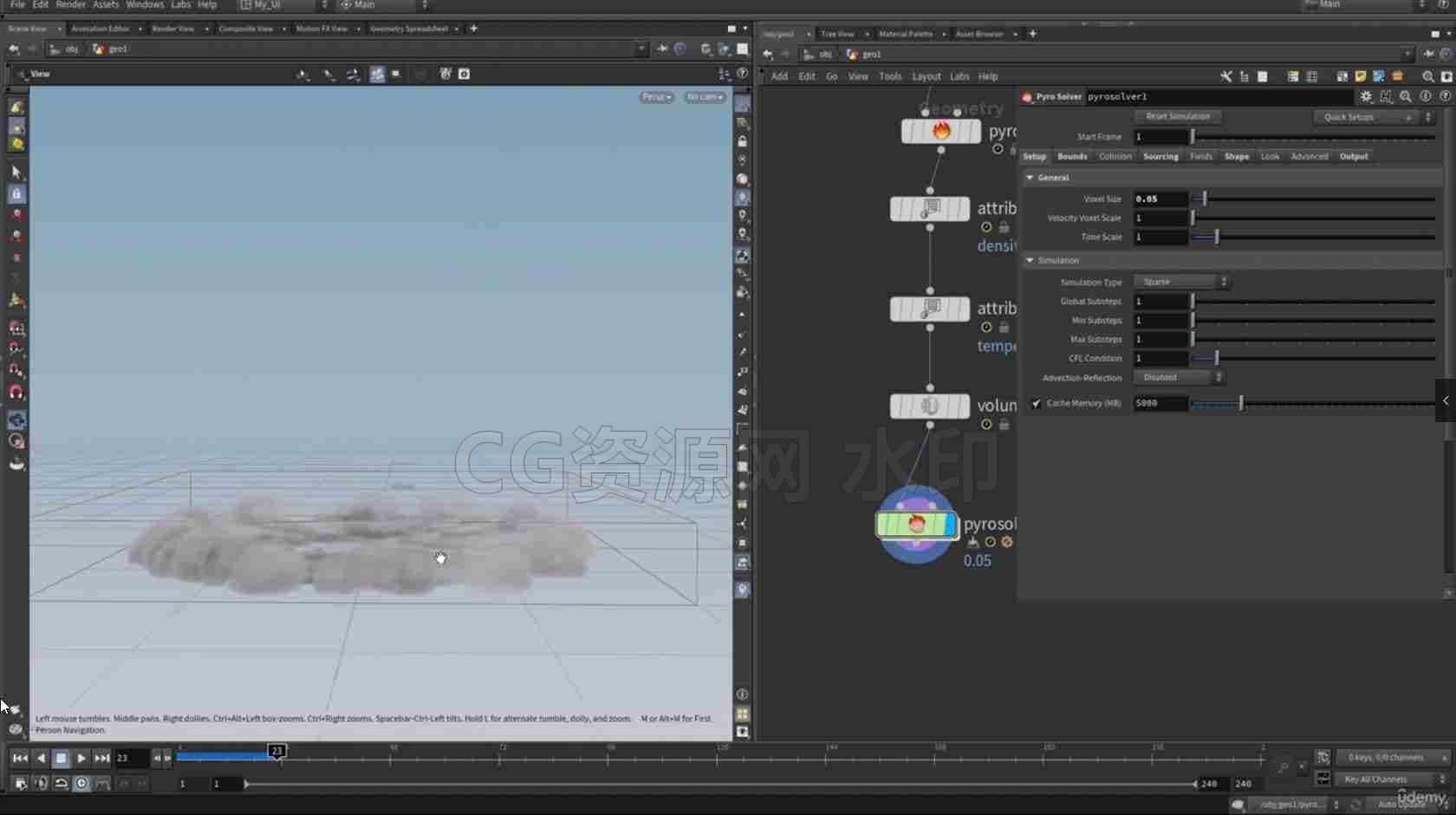 图片[2]-Houdini直升机着陆特效动画教程 Udemy – Houdini Helicopter Landing Simulation Course地气烟尘-B站/公众号:特效向