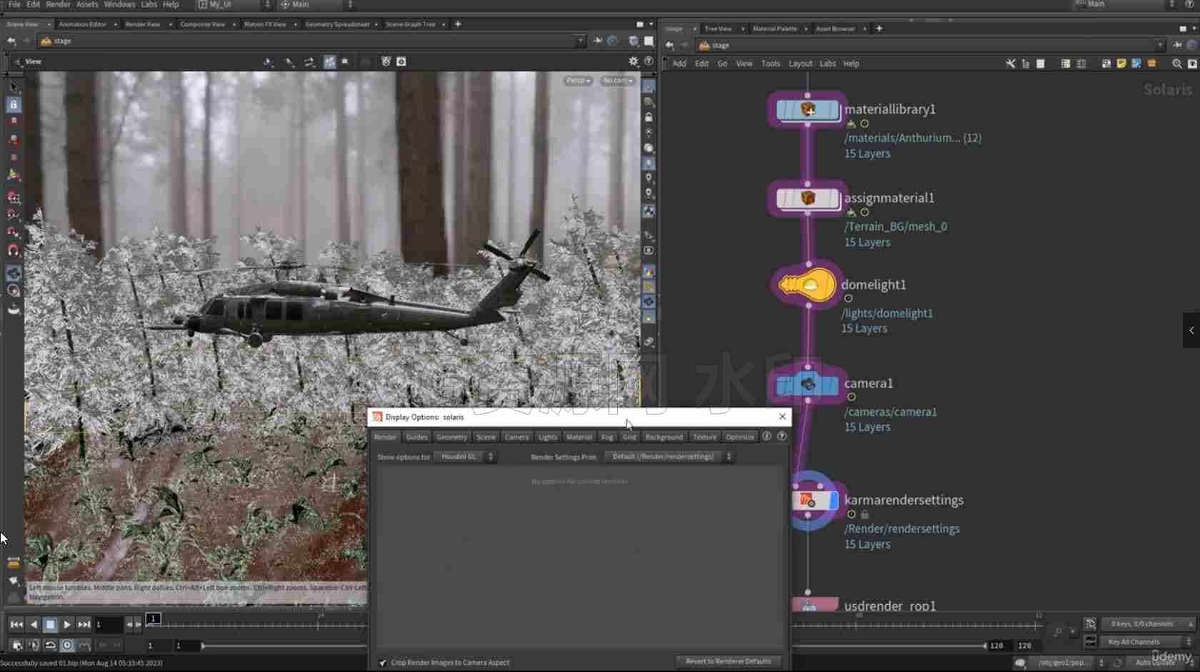 图片[3]-Houdini直升机着陆特效动画教程 Udemy – Houdini Helicopter Landing Simulation Course地气烟尘-B站/公众号:特效向