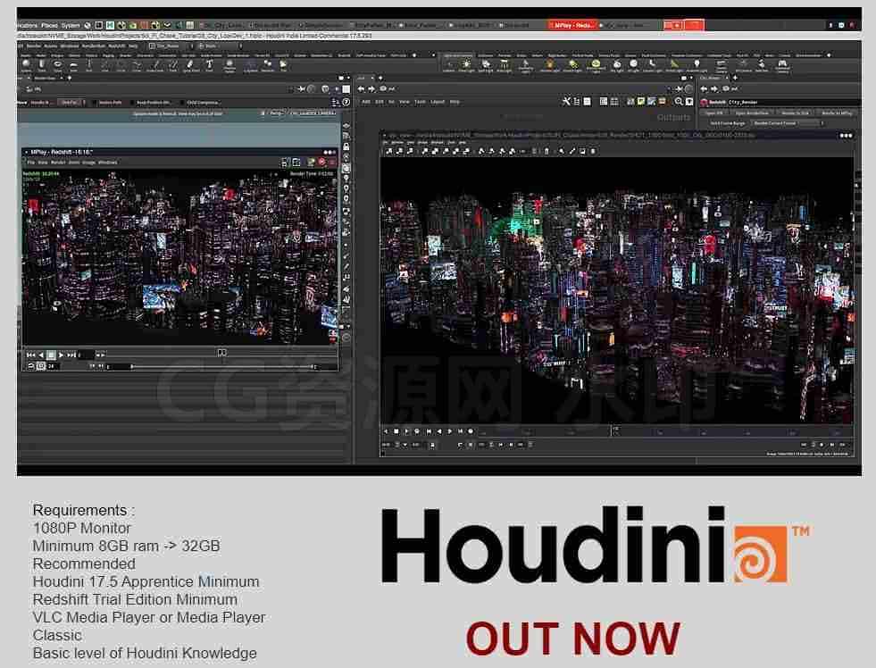 图片[2]-Houdini科幻城市+特效Houdini全流程Elite Fallen – SYI-FI Procedural city-B站/公众号:特效向