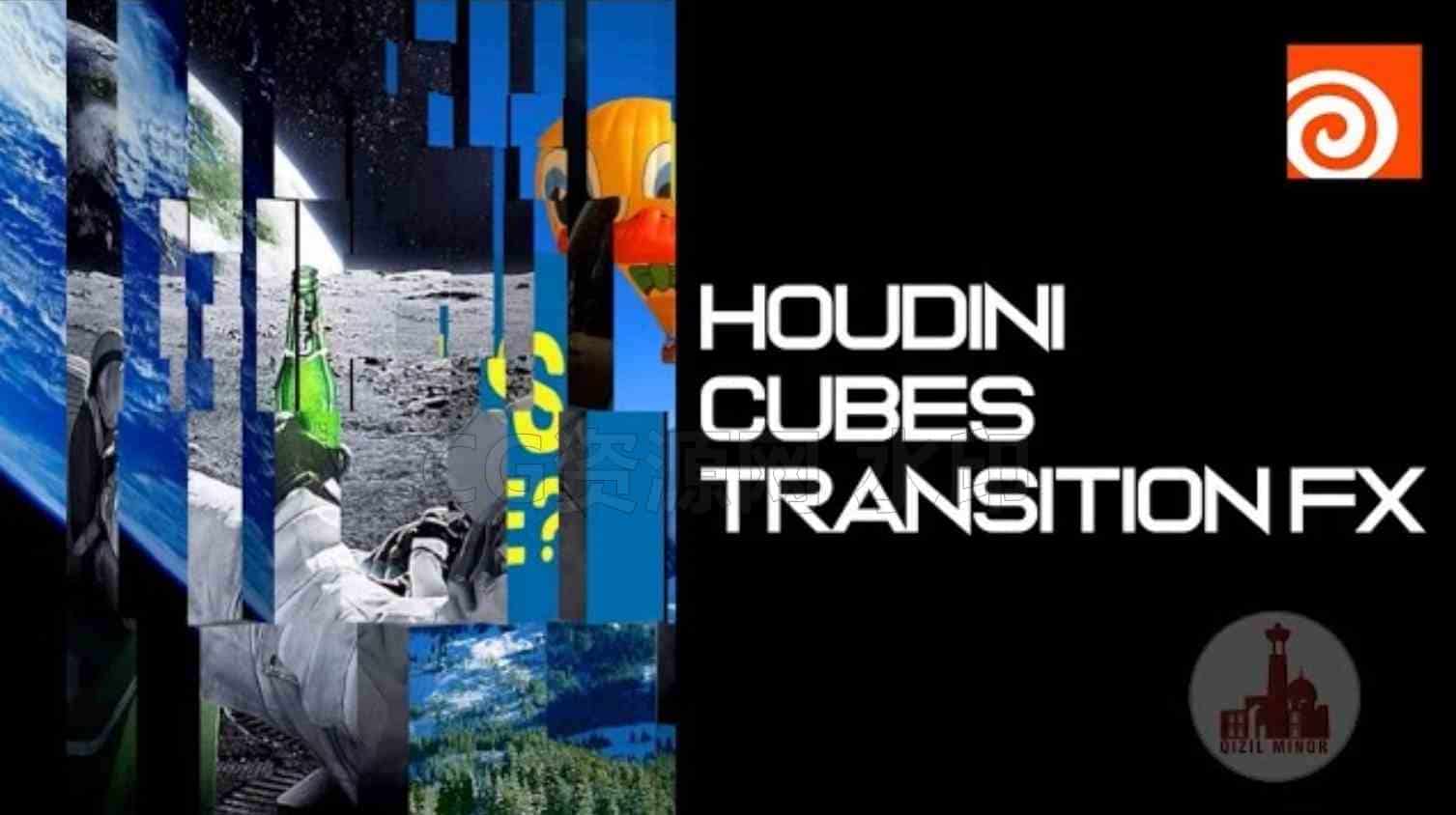 Houdini立方体过渡转场特效 FX- Cube Transition FX [项目]保密-B站/公众号:特效向