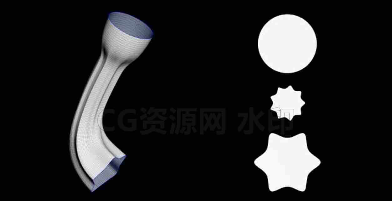 Houdini融合形状Blending multiple cross sections-B站/公众号:特效向