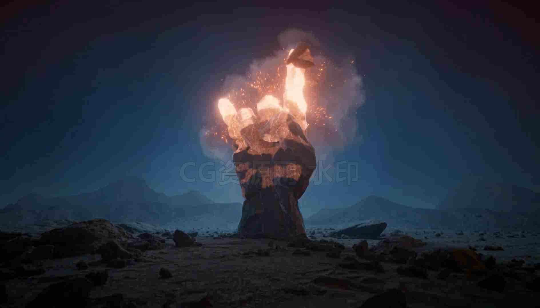 voxyde Houdini魔法石碎块汇聚集能量火焰聚合专业nuke合成Magical Rock Assembly - Houdini & Nuke VFX Course-B站/公众号:特效向