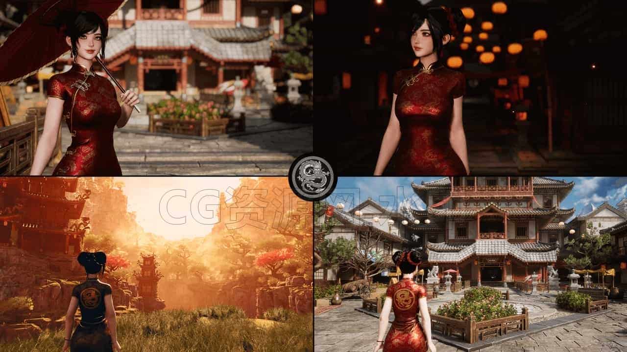 图片[4]-z-Jua_Lee旗袍女孩UE5模型-B站/公众号:特效向