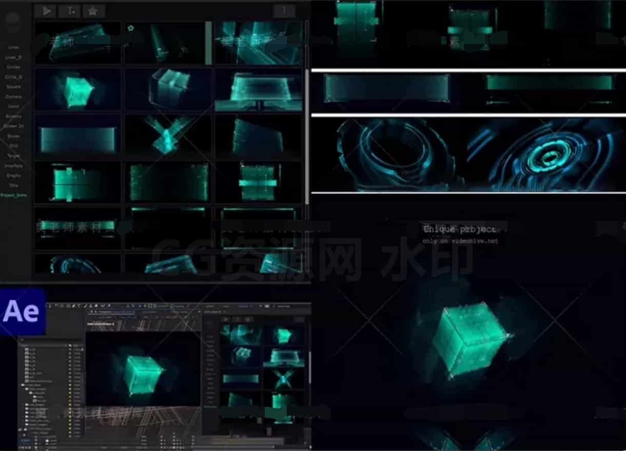 图片[2]-【素材】AE脚本-科技感线条屏幕边框UI界面动画HUD Library V3.0 Win/Mac-B站/公众号:特效向