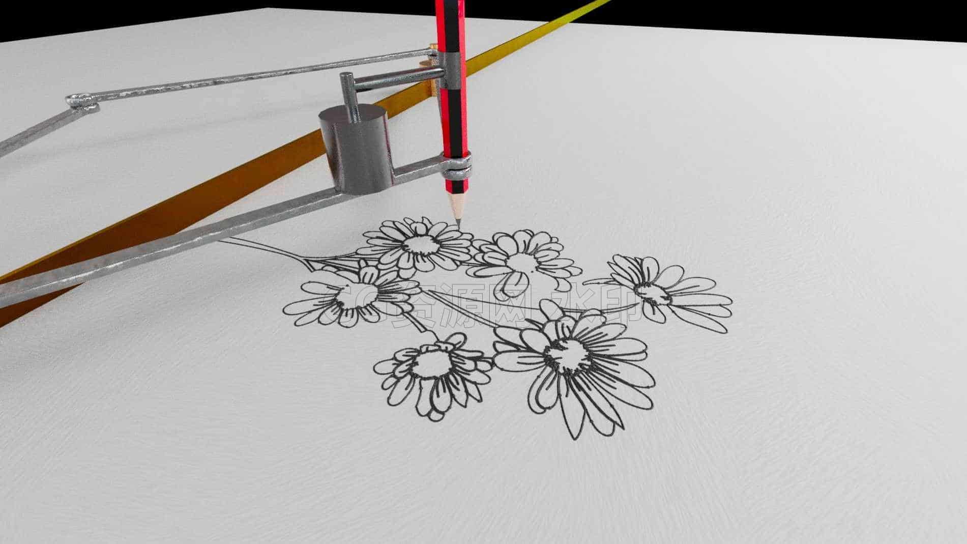 [deepseek翻译]Houdini20.5程序绘图机器人Procedural Drawing Robot in Houdini-B站/公众 ...