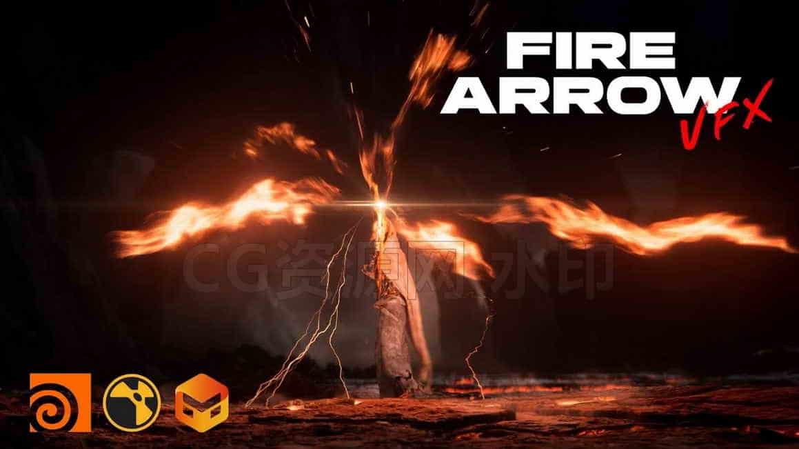Houdini火焰吸收汇聚能量炸地面特效 Fire Arrow VFX - Romain Czysz ( New Workshop )-B站/公众号:特效向