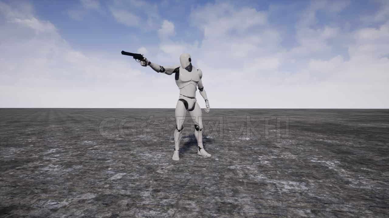 TPS_HandGun手枪-UE5动作库-B站/公众号:特效向