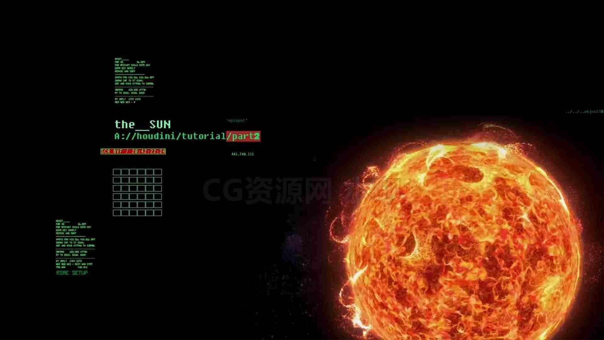 houdini太阳资产文件hda资产-B站/公众号:特效向