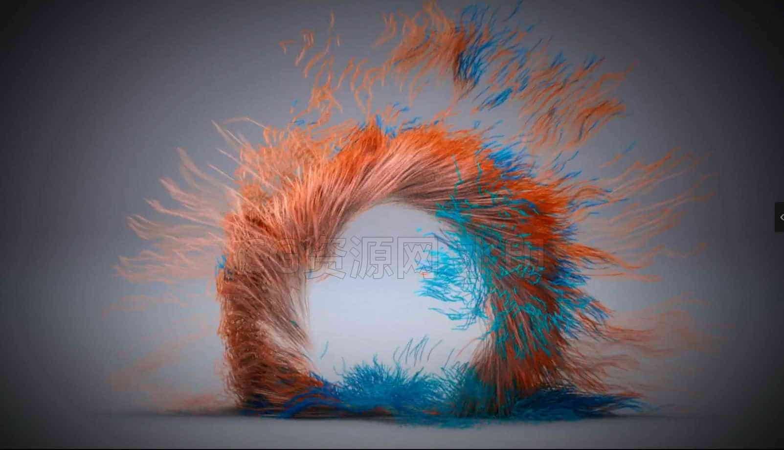 houdini粒子线条传送门hip工程particle portal, free scene file-B站/公众号:特效向