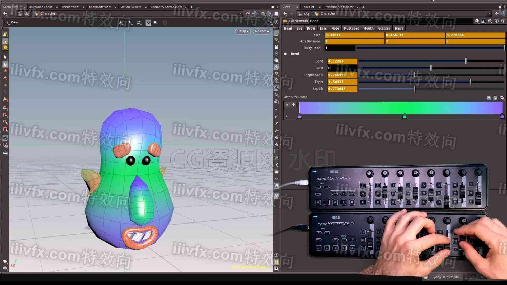 图片[3]-用音乐玩Houdini 使用MIDI声音映射在Houdini中快速创建资产-B站/公众号:特效向
