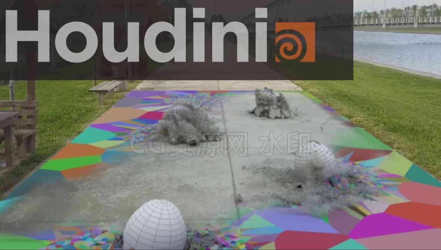 Houdini实时视频创建纹理和地面隆起破坏效果|胡迪尼&[场景文件]Creating Textures and Destruction Effects from Live Footage | Houdini Tutorial & [SCENE FILE]-B站/公众号:特效向
