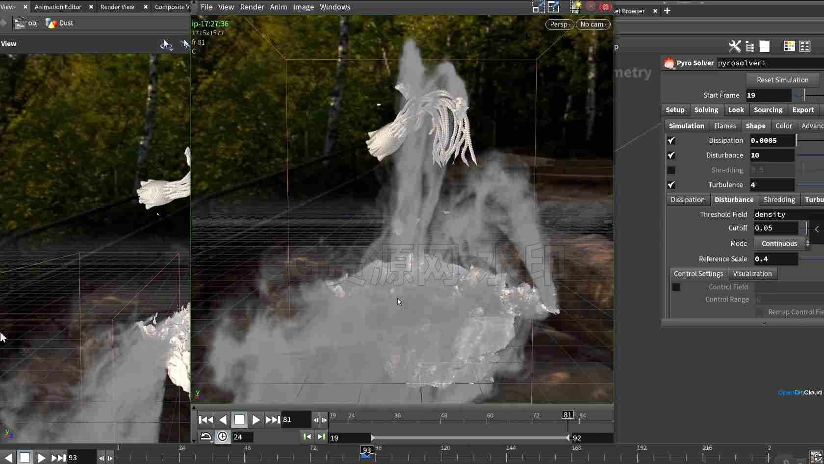 图片[3]-Houdini教程-火焰流体特效模拟Vertex School – Houdini FX & Redshift – On Demand-B站/公众号:特效向