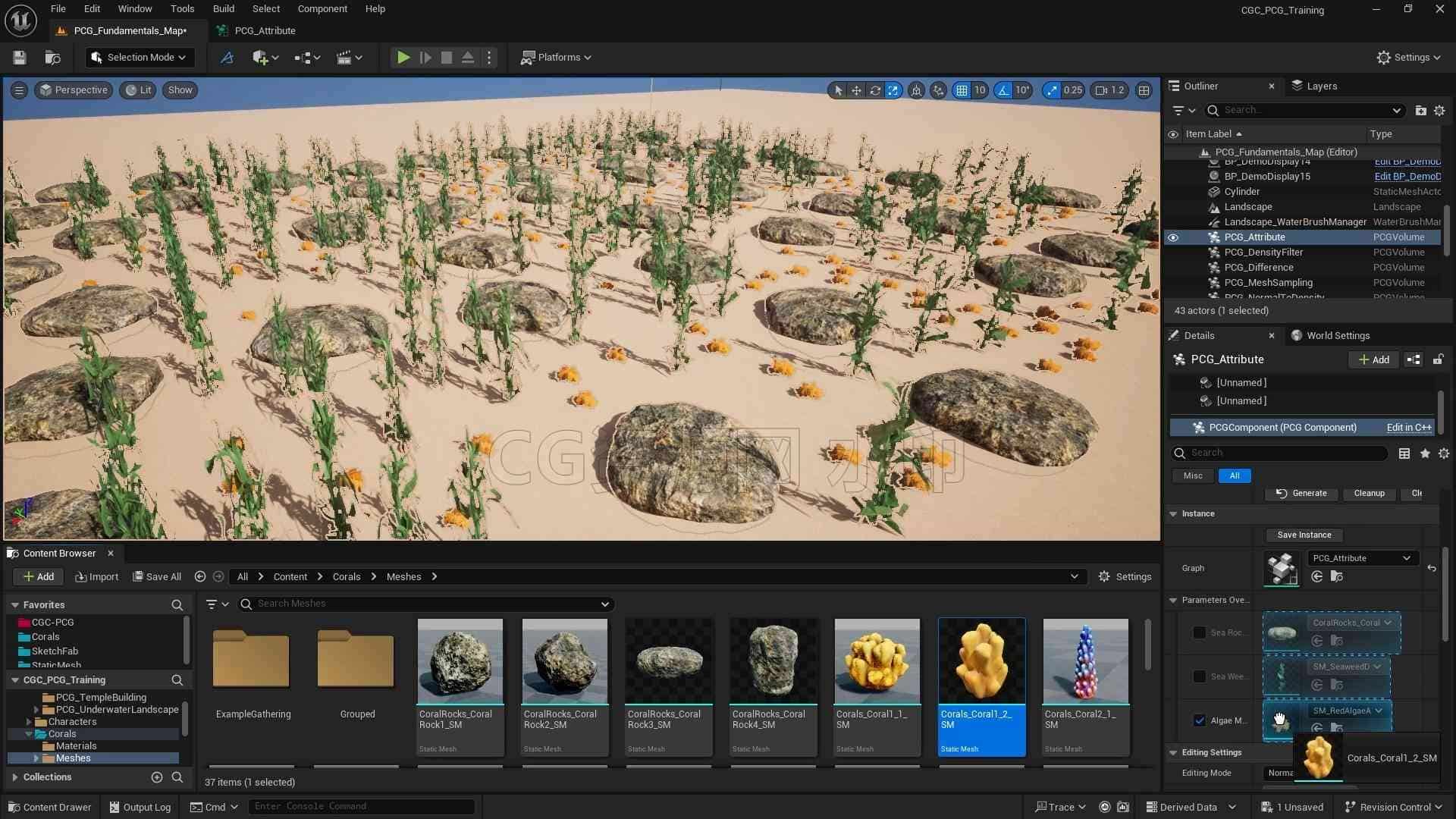 图片[5]-使用UE5 PCG程序化创建海底海洋景观高质量环境UE5 Environments: Procedural Landscapes and PCG Tools cgcircurt-B站/公众号:特效向