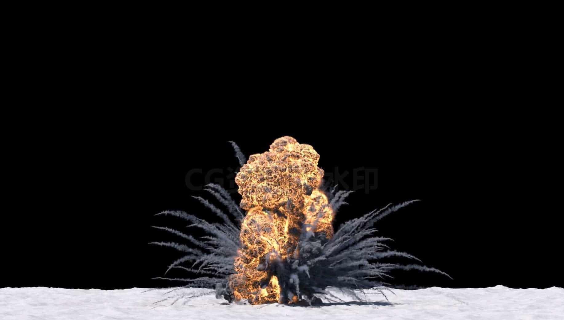 一组3个拖尾带刺剧烈爆炸hip工程18.5版-B站/公众号:特效向