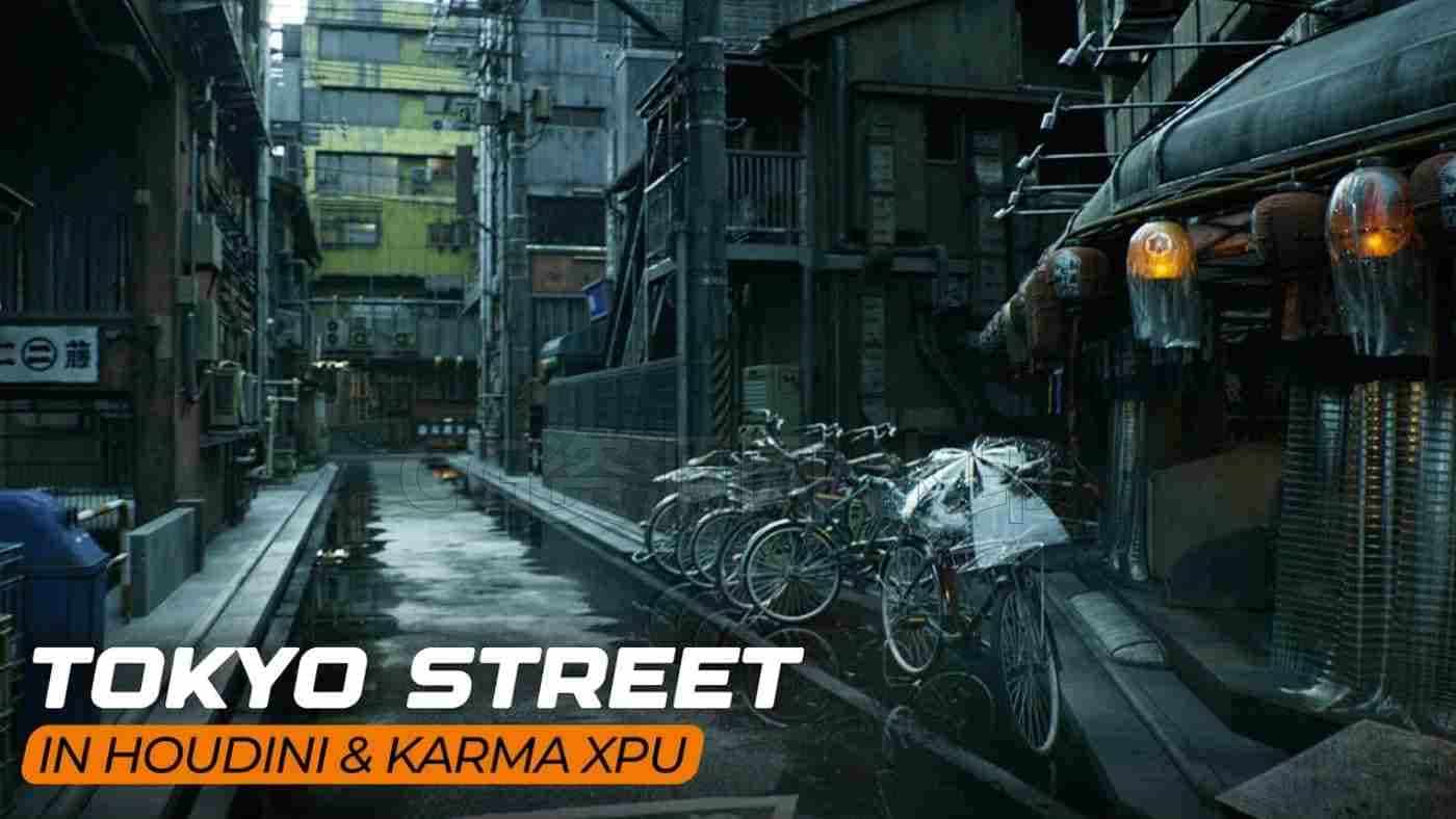 Houdini渲染东京街在Karma XPU |高级场景设置和着色-B站/公众号:特效向