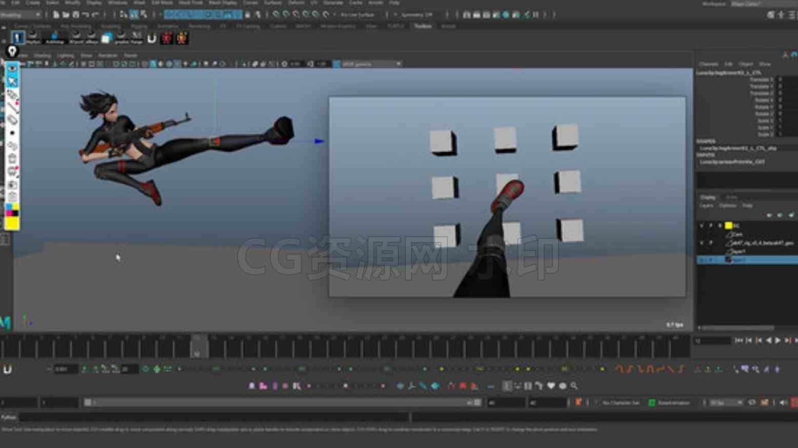 Maya为游戏制作第一人称和第三人称射击攻击的动画Animating First & Third-Person Shooter Attacks for Games-theg-B站/公众号:特效向