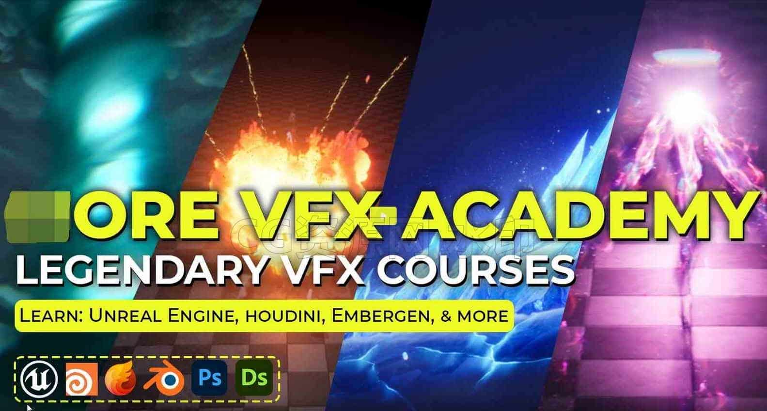 图片[3]-Houdini结合UE5虚幻5从入门到专业的终极掌握VFX游戏课程！ 65小时特效理论到实战！入门到入土传奇版-B站/公众号:特效向