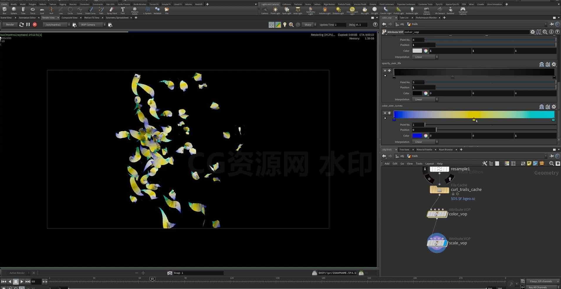 图片[5]-人走路粒子拖尾-线条-花瓣跟随hip工程-B站/公众号:特效向