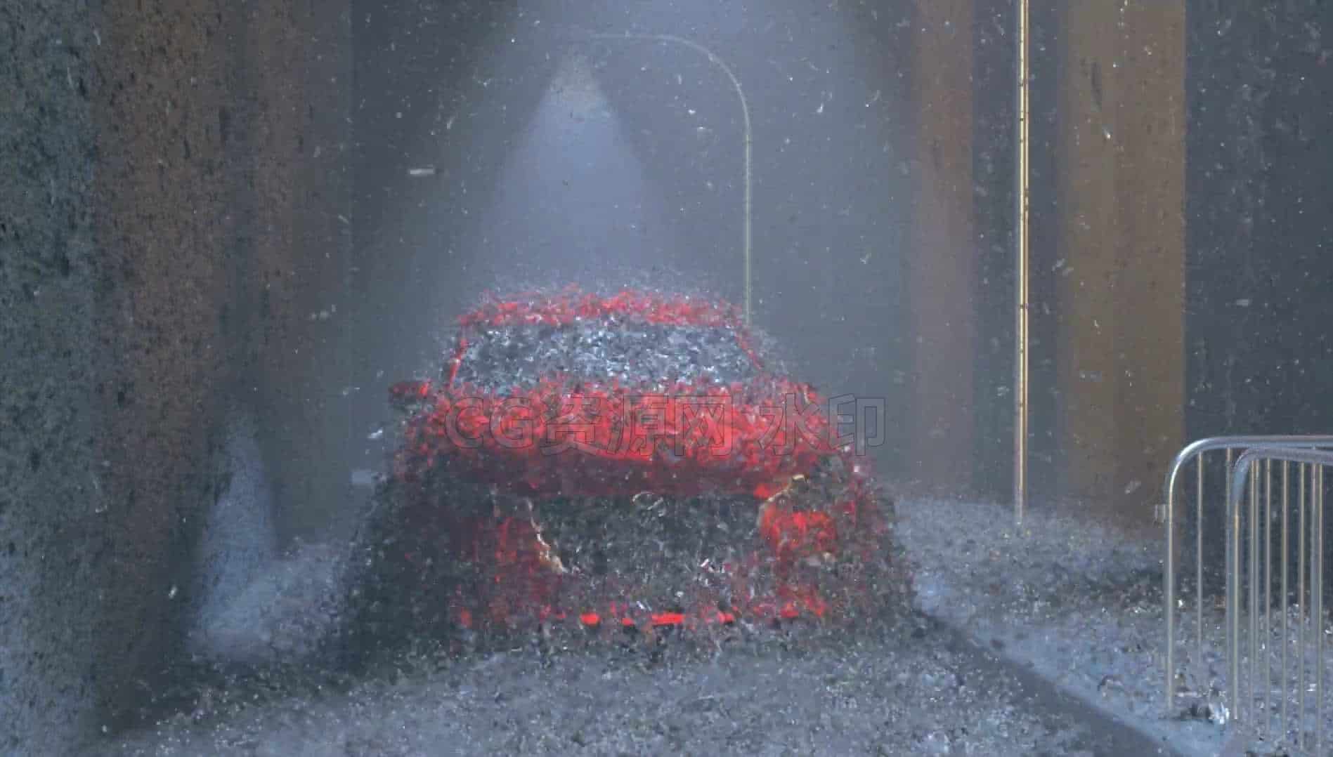 倾盆大雨flip流体淋汽车hip工程-B站/公众号:特效向