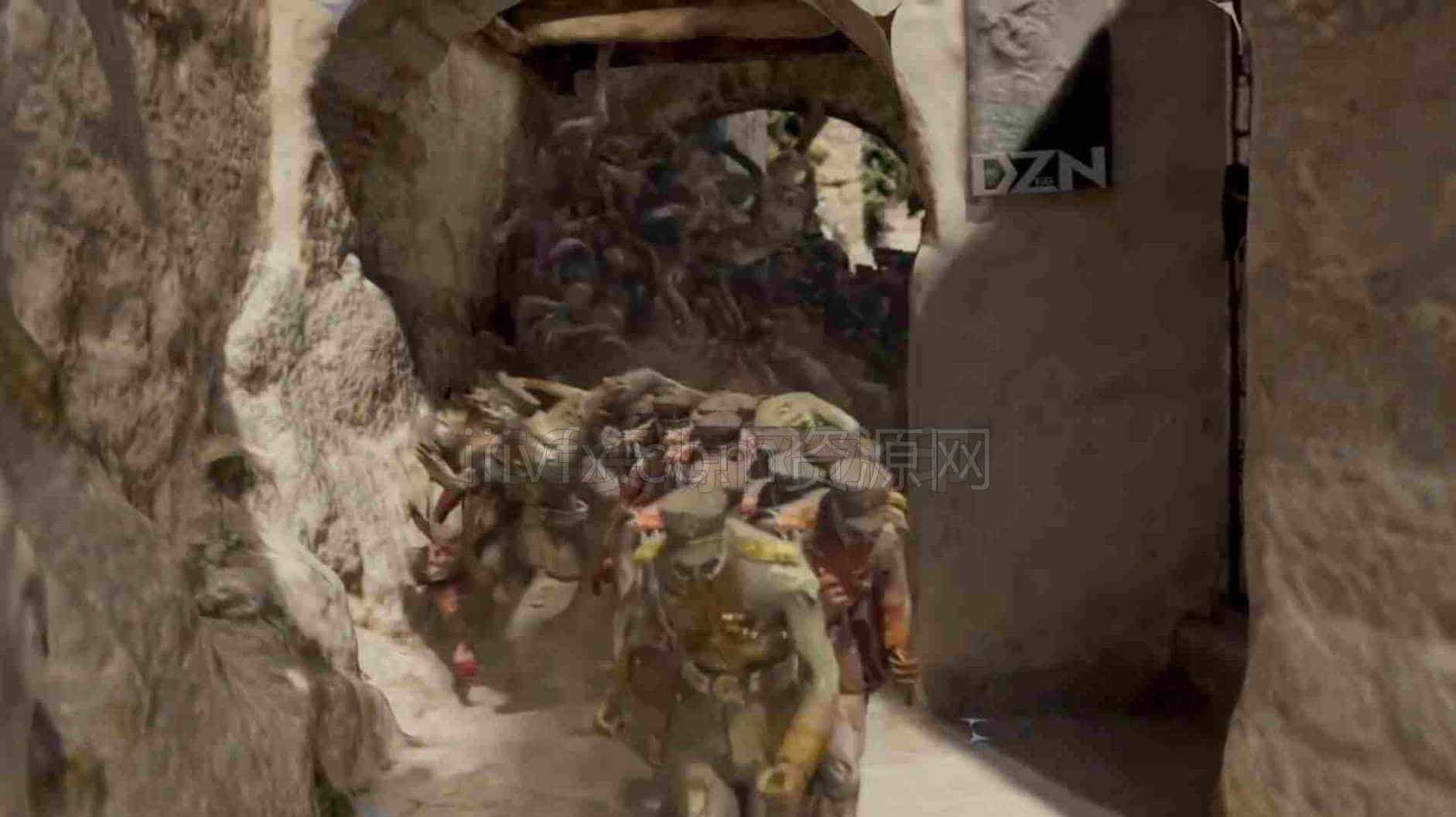 （名违规修复）Houdini僵尸世界群集工程world war z zombie crowd in Houdini 19.5-B站/公众号:特效向