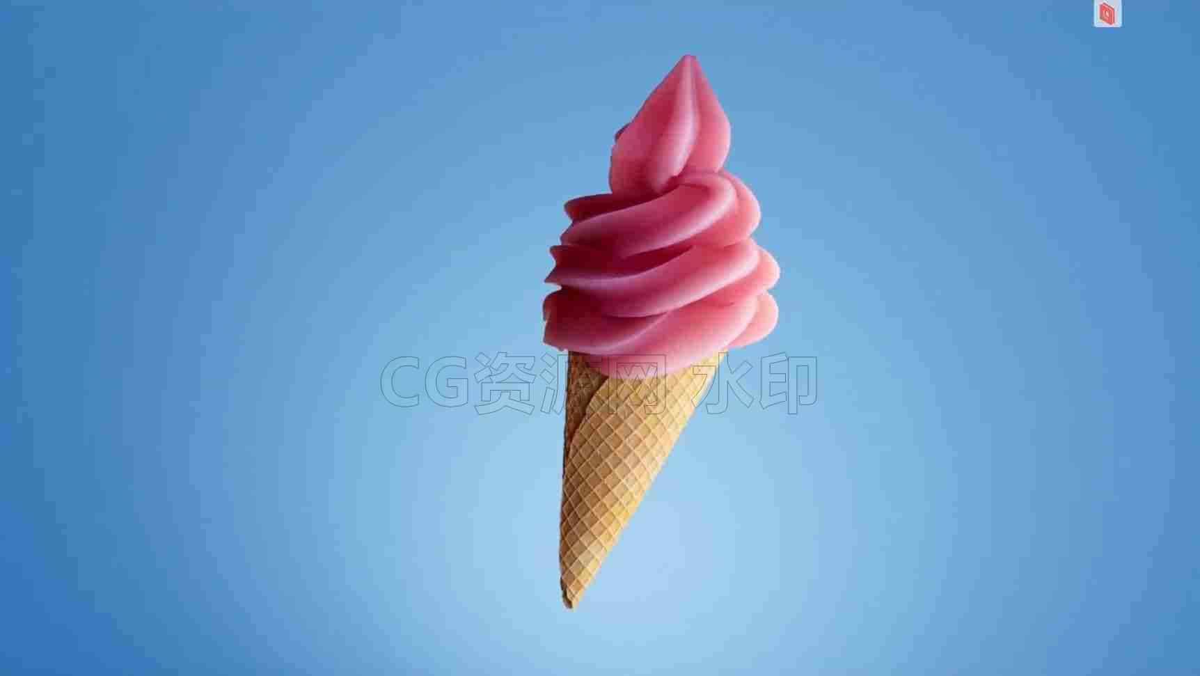 程序冰淇淋Houdini Procedural IceCream-B站/公众号:特效向