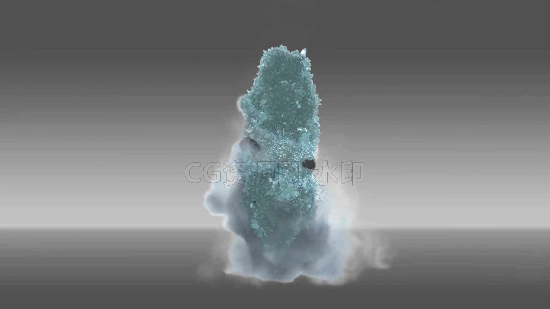 Houdini18.5冰霜生长hip工程文件-B站/公众号:特效向
