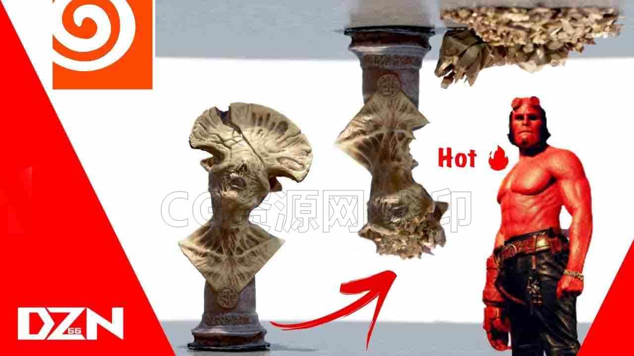 在Houdini 19.5中的反向刚体模拟的反重力量hip工程The power of reversed bullet simulation in Houdini 19.5-B站/公众号:特效向